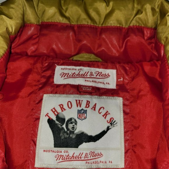 San Francisco 49ers Red Gold Throwback Mitchell & - Picture 3 of 10